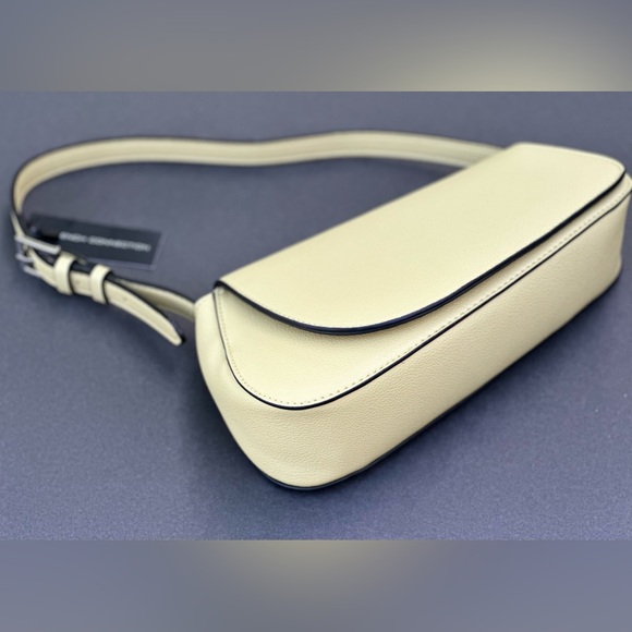 French Connection - Alva Pebbled Faux Leather Angled Shoulder Bag - Picture 6 of 15